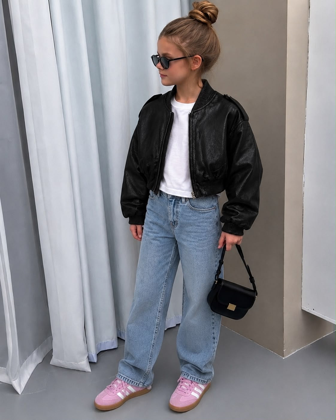 Bomber in ecopelle