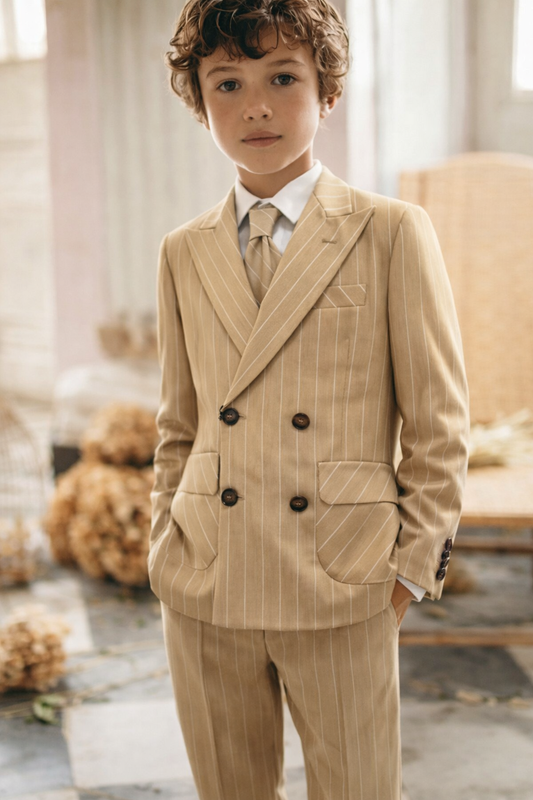 Completo cerimonia bimbo gessato SAND