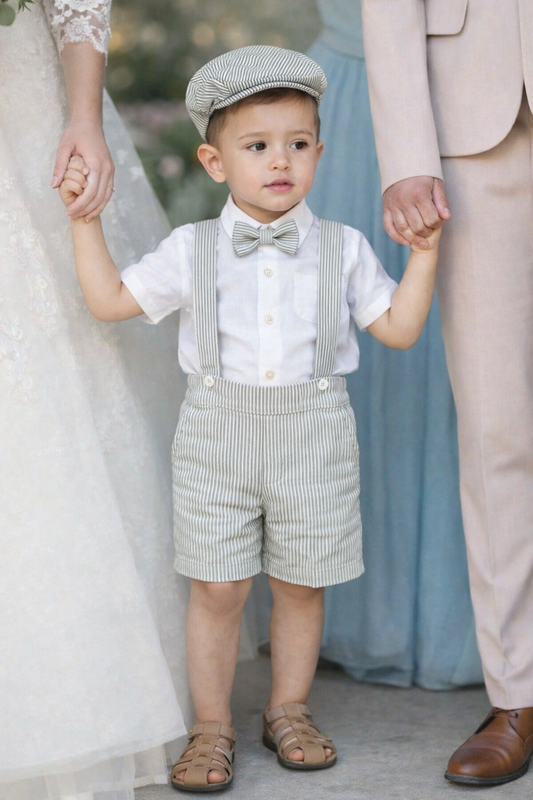 Completo neonato GENTLEMAN verde salvia