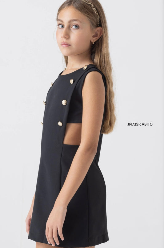 Abito nero Janice disponibile dalla 8 alla 18 anni