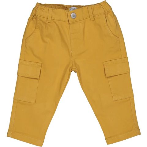 Pantalone cargo fit color senape disponibile dalla 12 alla 36 mesi