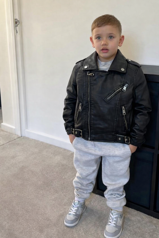 Chiodo in ecopelle bimbo