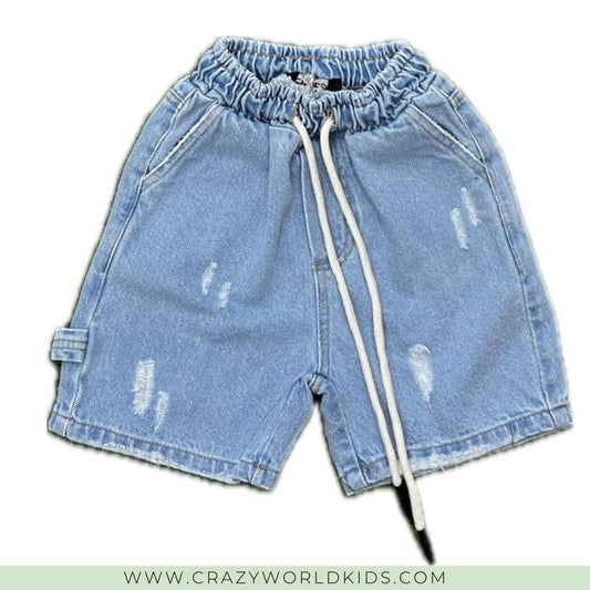 Bermuda denim lavaggio chiaro disponibili dalla 4 alla 14 anni