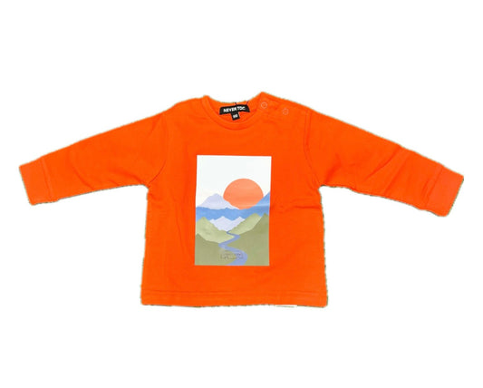 T-shirt arancione disponibile dalla 9 alla 30 mesi