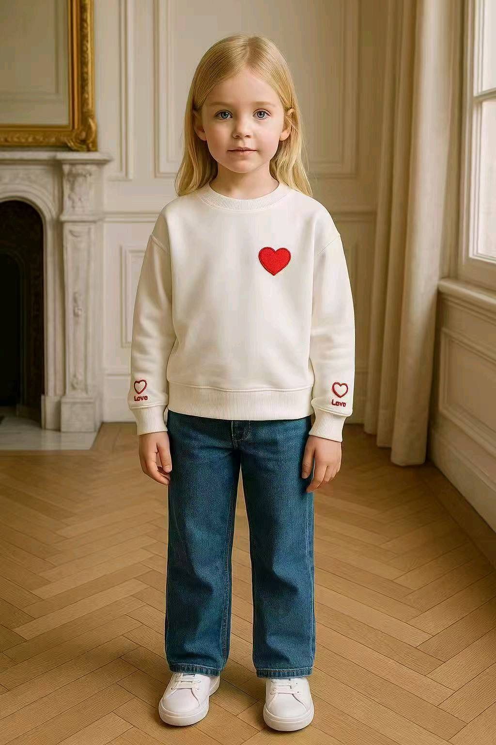 Felpa bianca Batticuore