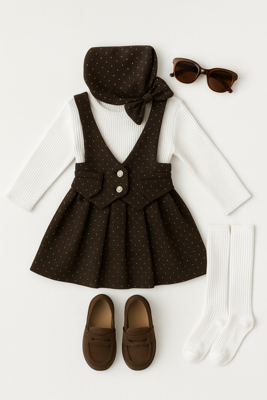 Completo con il basco neonata GLITTER KISS