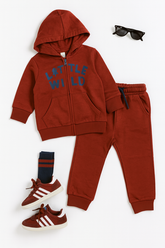 Tuta bordeaux LITTLE WILD neonato