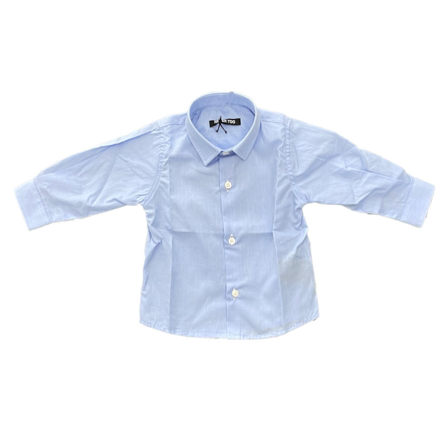 Camicia celeste Never Too 3/7 anni