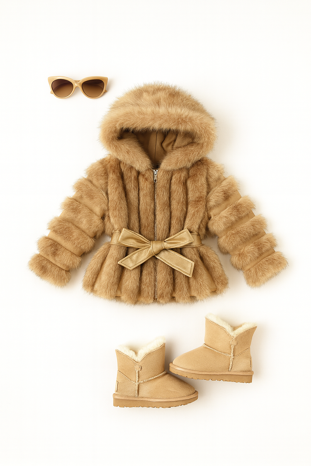 Pelliccia Lune D’Hiver disponibile in beige chiaro e beige scuro