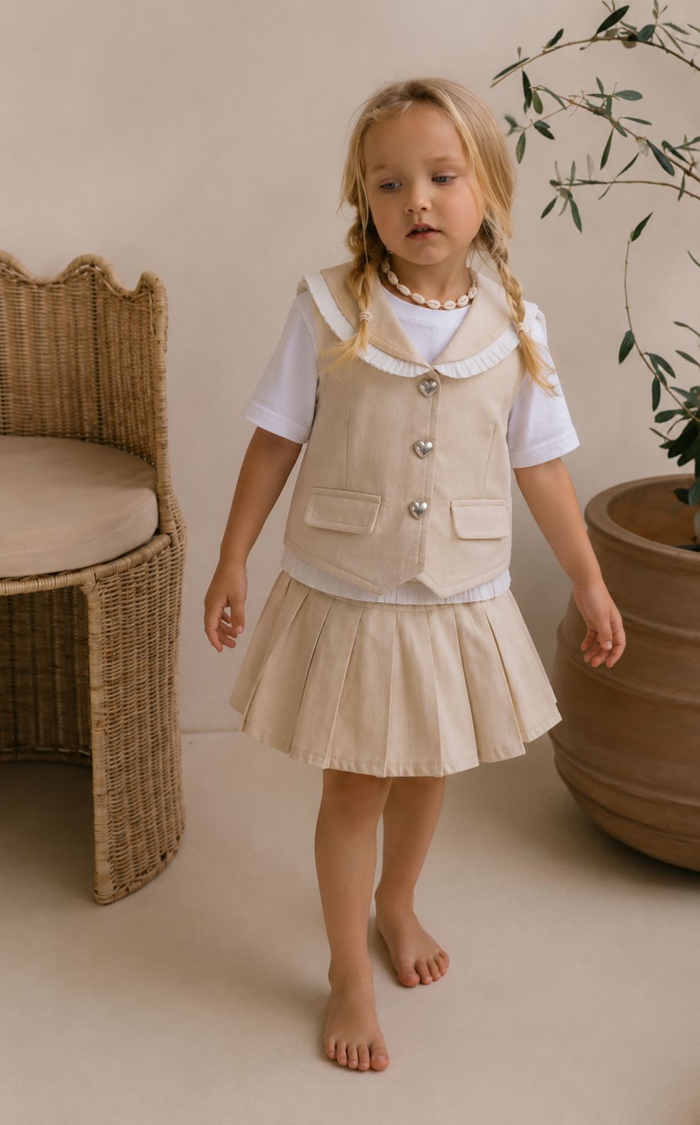 Completo due pezzi bimba CAFÉ AU LAIT