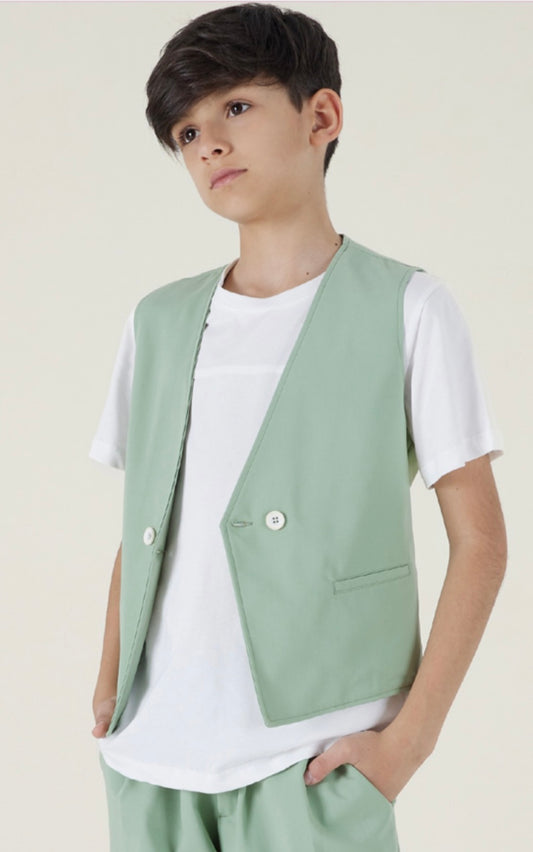 Gilet verde over-D