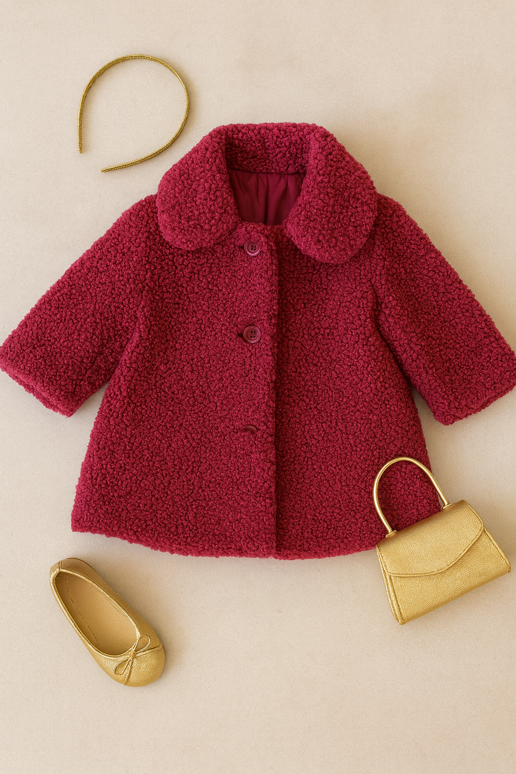 Cappotto Bordeaux Charme neonata