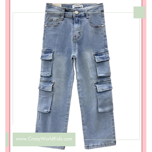 Jeans cargo disponibili dalla 4 alla 14 anni