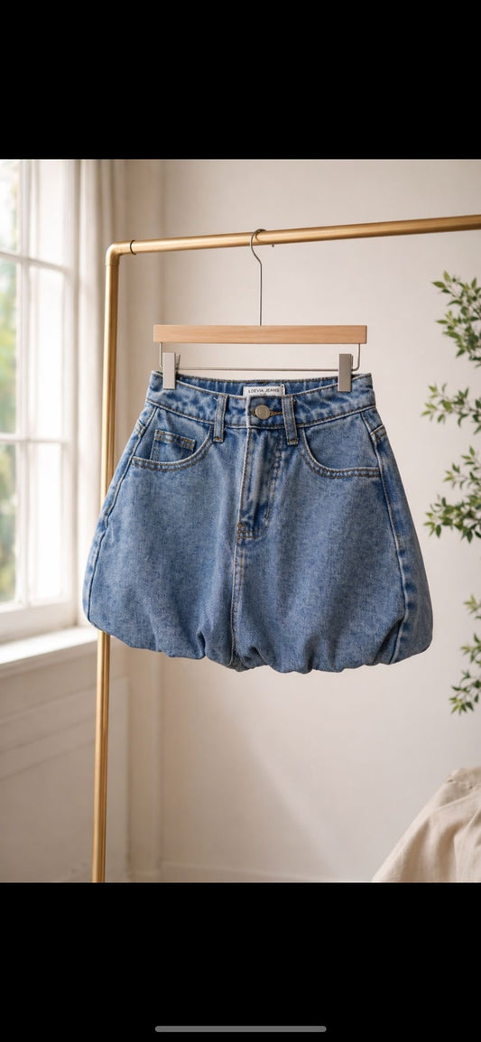 Gonna in denim BUBBLE