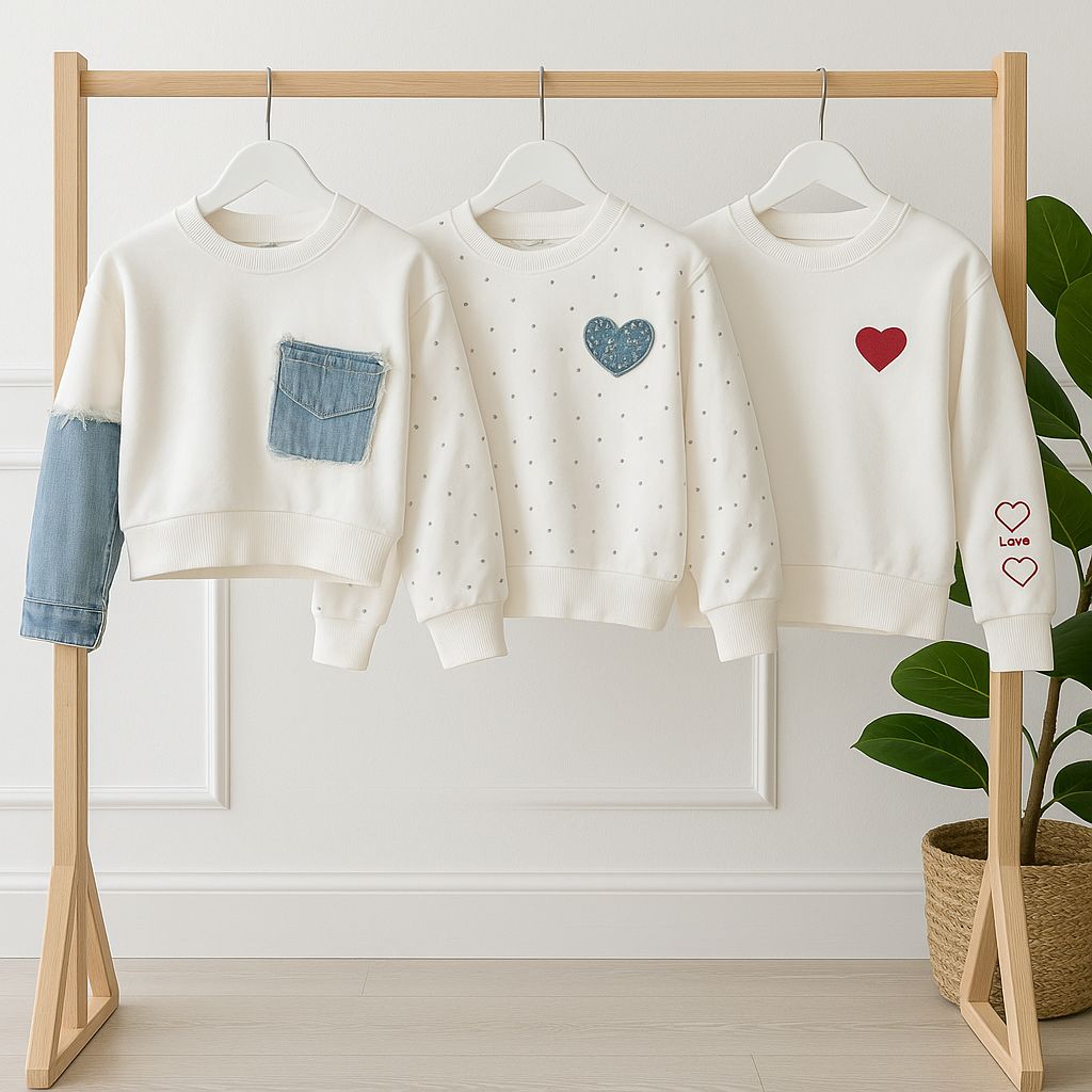 Felpa bianca Batticuore