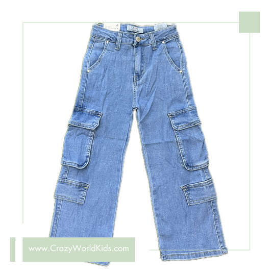 Cargo denim disponibile dalla 4 alla 14 anni