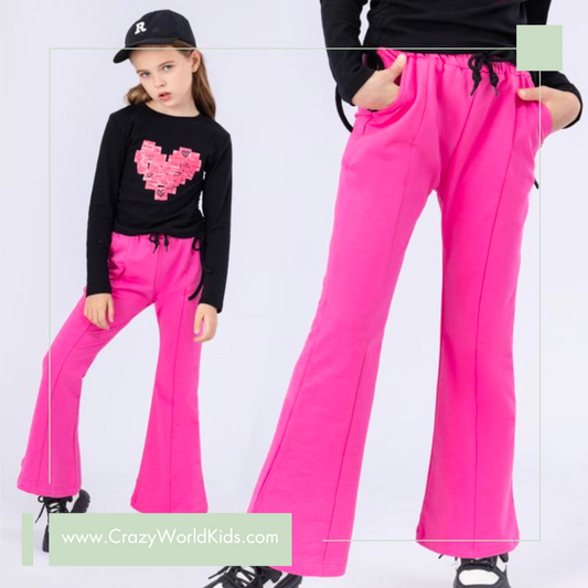 Pantaloni a zampa disponibili in 4 varianti di colore dalla 8 alla 16 anni