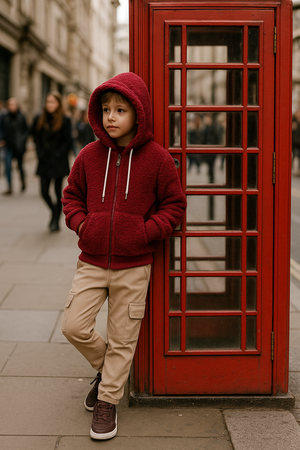 Felpa Teddy Bordeaux