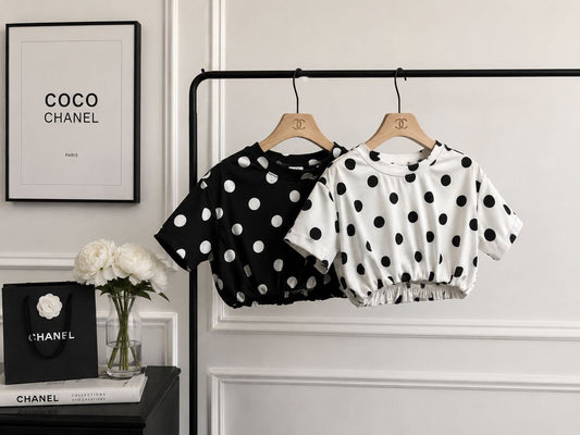T-shirt Crop NEONATA POIS ATTITUDE