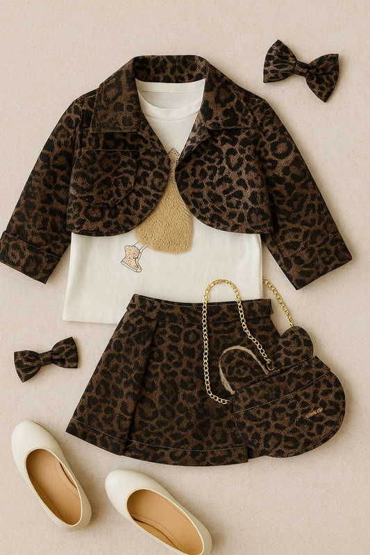 Completo tre pezzi con giacchetta Mini Roar Chic