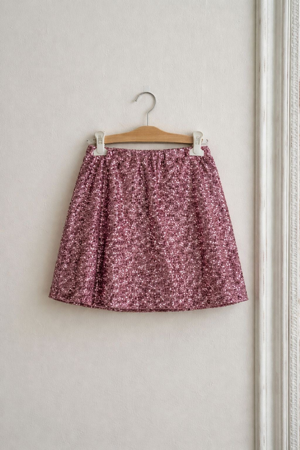 Gonna pailettata rosa disponibile dalla 8 alla 18 anni